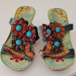 Elite By Corky's Floral Embellished Women's Sandals